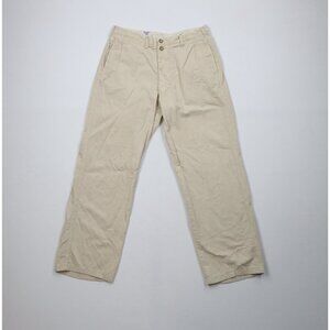 Vtg 90s CP Company Mens 30x28 Massimo Osti Button Fly Wide Leg Chino Pants Beige